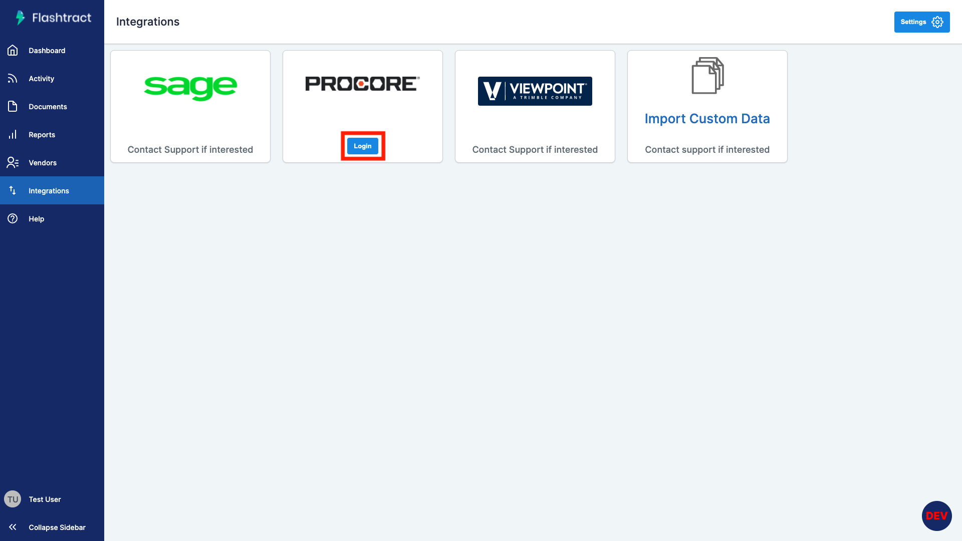 Logging Into Your Procore Account From Flashtract – Flashtract